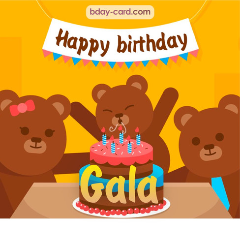Bday images for Gala with bears