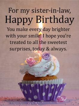 Heartfelt happy birthday card for sister in law birthday