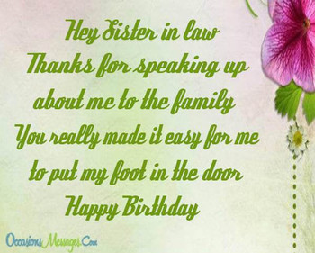Happy birthday wishes for sister in law occasions messages