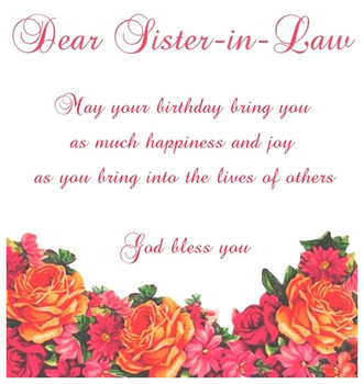 happy birthday sister in law ecard