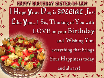 Wishing you happy birthday sister in law wishbirthday