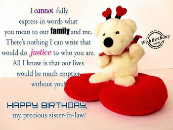 Download 11 lovely sister in law birthday wishes pictures...