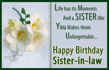Happy birthday dear sister in law wishes greetings pictures