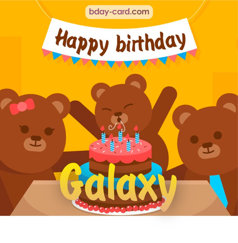 Bday images for Galaxy with bears