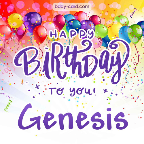 Beautiful Happy Birthday images for Genesis
