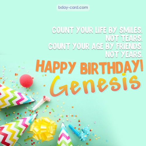 Birthday pictures for Genesis with claps