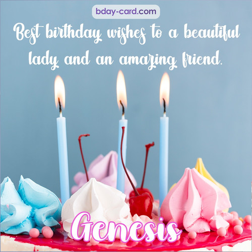 Greeting pictures for Genesis with marshmallows