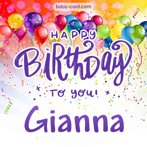 Beautiful Happy Birthday images for Gianna