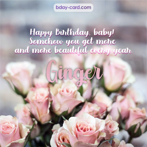 Happy Birthday pics for my baby Ginger