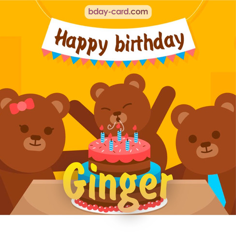 Bday images for Ginger with bears