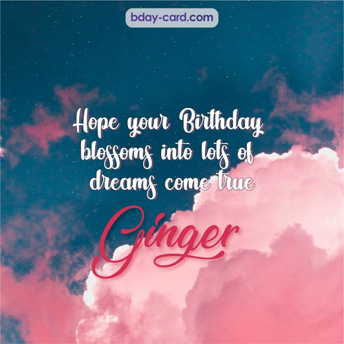 Birthday pictures for Ginger with clouds