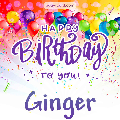 Beautiful Happy Birthday images for Ginger