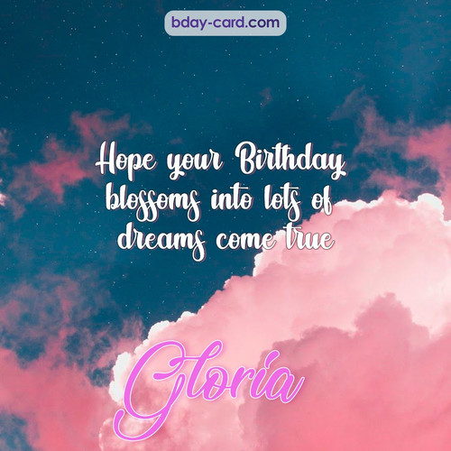 Birthday pictures for Gloria with clouds