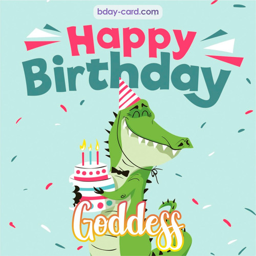 Happy Birthday images for Goddess with crocodile