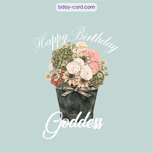 Birthday pics for Goddess with Bucket of flowers