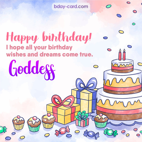 Greeting photos for Goddess with cake