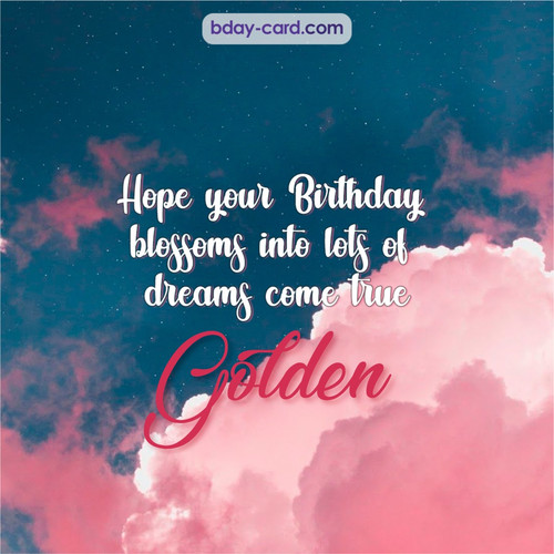 Birthday pictures for Golden with clouds