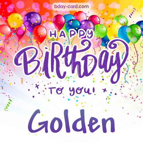 Beautiful Happy Birthday images for Golden