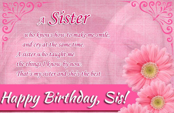 Happy birthday wishes for sister birthday wishes for sis ...