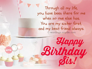 Birthday wishes for sister and birthday card wordings for...