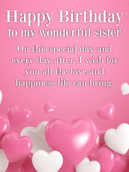 I wish for you all the love happy birthday wishes card for