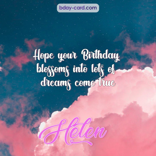 Birthday pictures for Helen with clouds