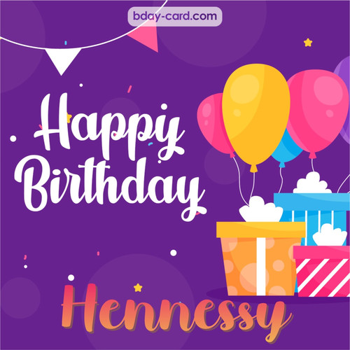 Greetings pics for Hennessy with balloon