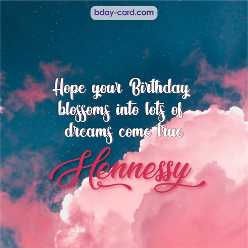 Birthday pictures for Hennessy with clouds