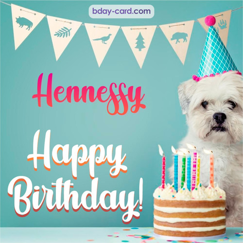 Happiest Birthday pictures for Hennessy with Dog