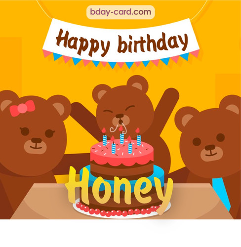 Bday images for Honey with bears
