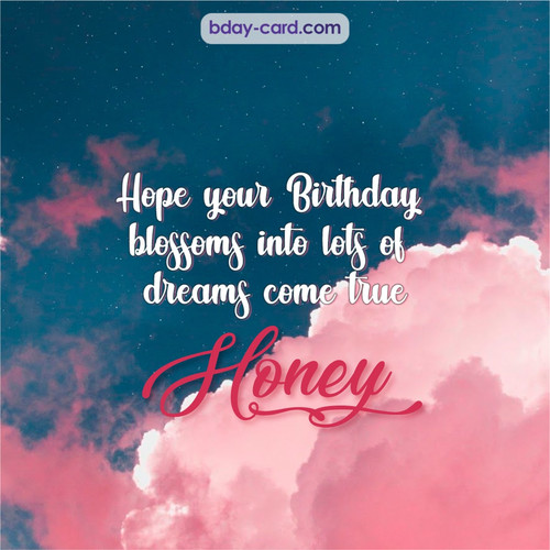 Birthday pictures for Honey with clouds