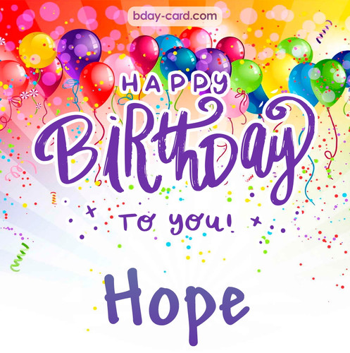 Beautiful Happy Birthday images for Hope