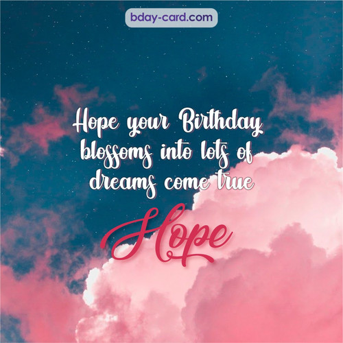 Birthday pictures for Hope with clouds