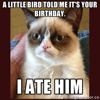 Birthday grumpy cat meme 100 images have a happy birthday