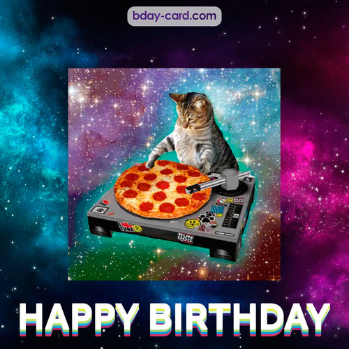 Meme with a cat - Happy Birthday