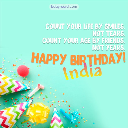 Birthday pictures for India with claps
