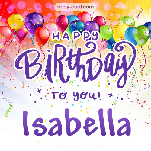 Beautiful Happy Birthday images for Isabella