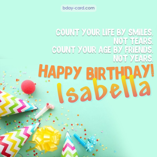 Birthday pictures for Isabella with claps