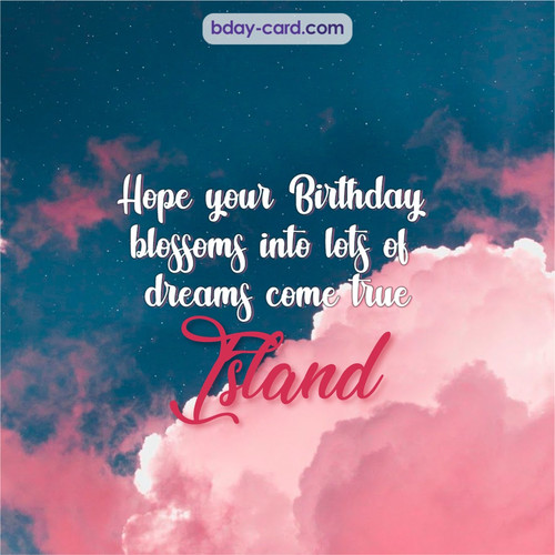 Birthday pictures for Island with clouds