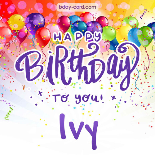 Beautiful Happy Birthday images for Ivy