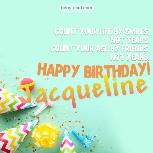 Birthday pictures for Jacqueline with claps