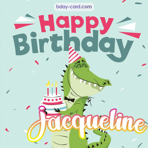 Happy Birthday images for Jacqueline with crocodile