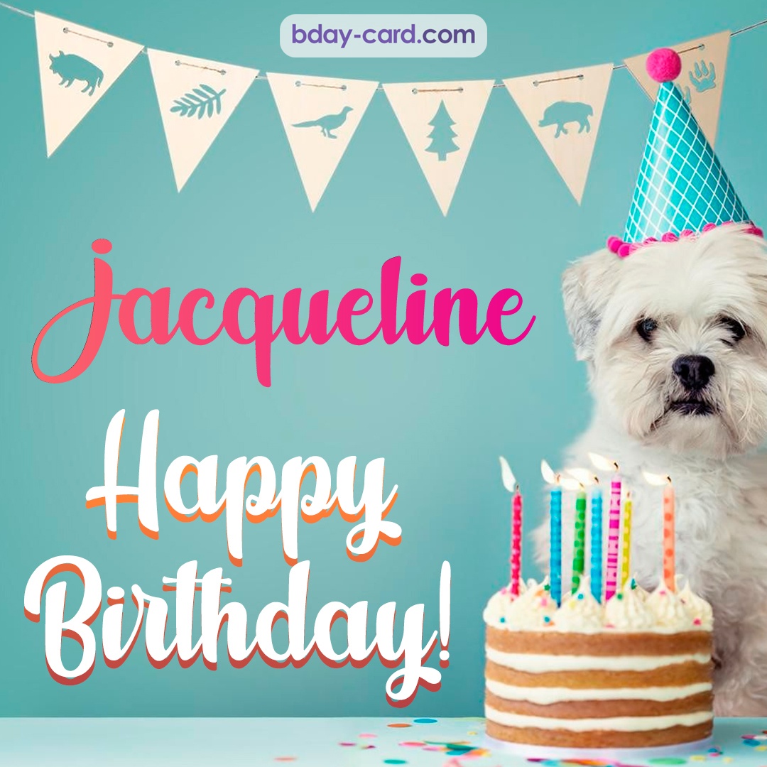 Happiest Birthday pictures for Jacqueline with Dog