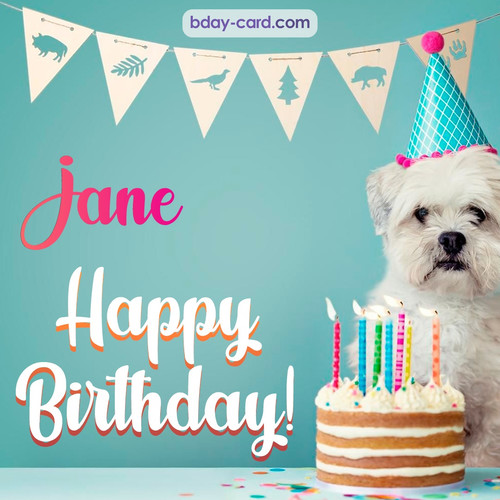 Happiest Birthday pictures for Jane with Dog
