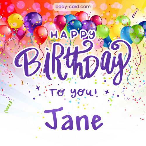 Beautiful Happy Birthday images for Jane
