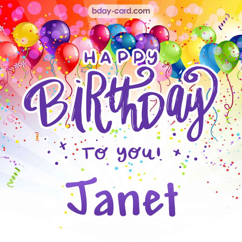 Beautiful Happy Birthday images for Janet