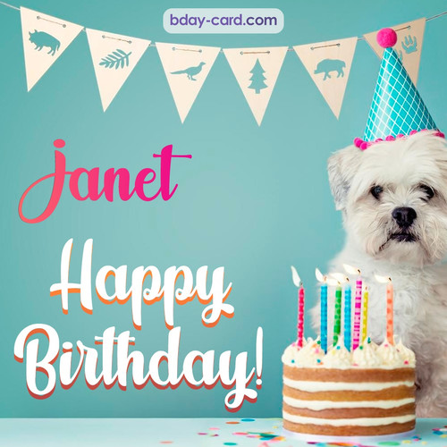 Happiest Birthday pictures for Janet with Dog