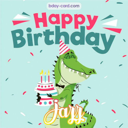 Happy Birthday images for Jazz with crocodile