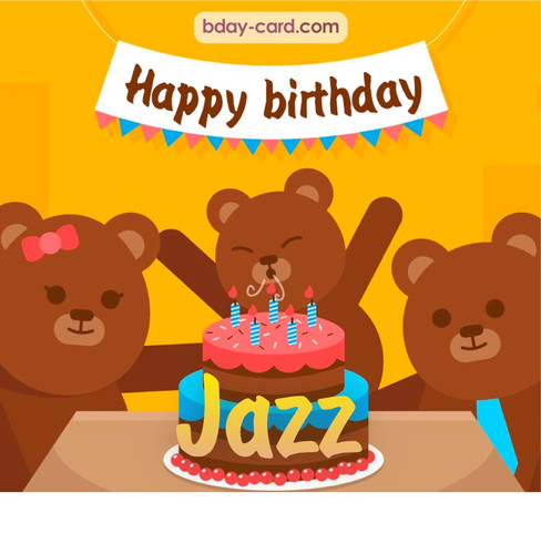 Bday images for Jazz with bears