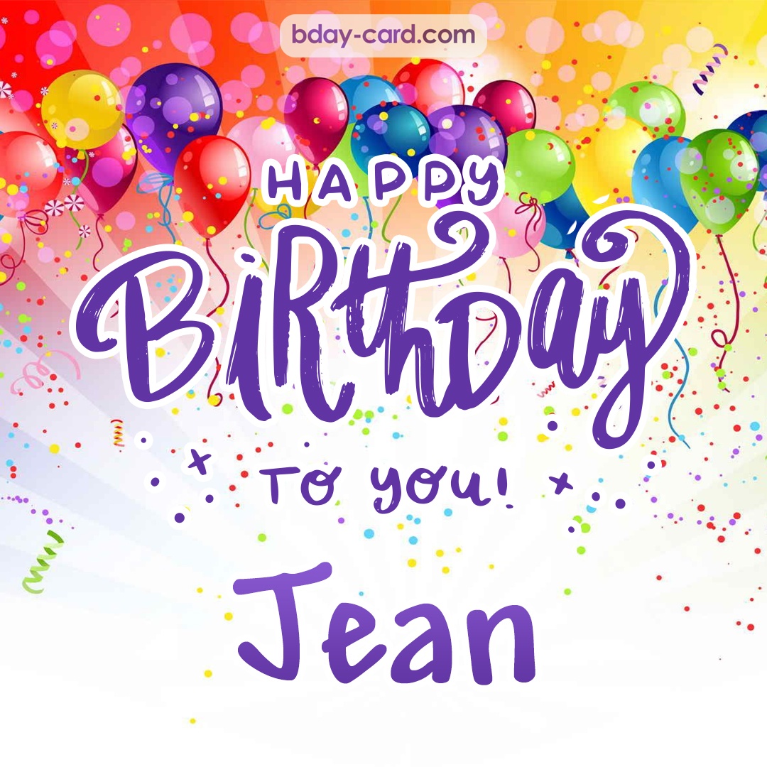 Beautiful Happy Birthday images for Jean